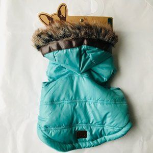 Pup Crew Dog Apparel  Quilted Puffer Jacket  w  Hoods  Size : M